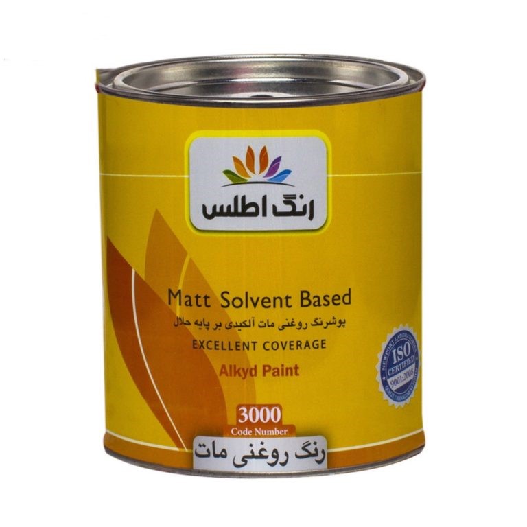 رنگ روغنی سفید مات اطلس گالن وزن 4 کیلوگرم کد 3000