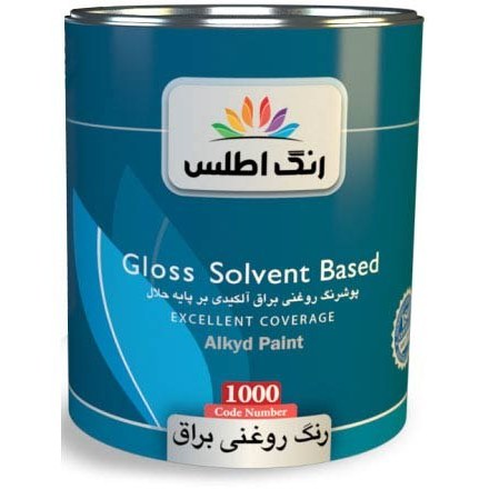 رنگ روغنی سفید براق اطلس گالن وزن 4 کیلوگرم کد 1000