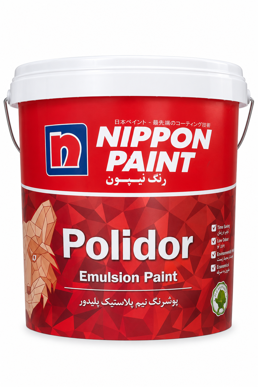 رنگ نیم پلاستیک سفید پلیدور نیپون کد 630 وزن 25 کیلوگرم (حلب)