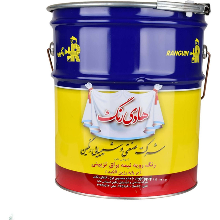 رنگ روغنی هادی سفید نیم براق حلب ۲۰ کیلویی